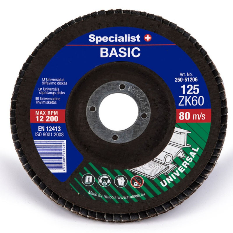 Lapiņu slīpēšanas disks Specialist BASIC 125 ZK60